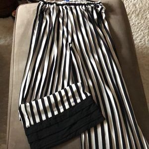 Black & white striped pants!